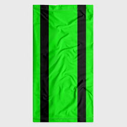 Бандана-труба Color black and green stripes, цвет: 3D-принт — фото 2