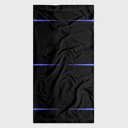 Бандана-труба Color black green purple stripes, цвет: 3D-принт — фото 2