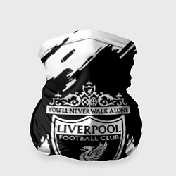 Бандана-труба Liverpool белые краски штрихи, цвет: 3D-принт