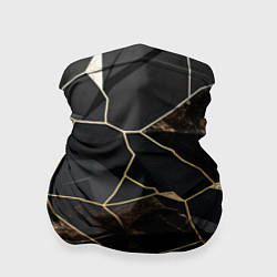 Бандана-труба Черно золотой мрамор, цвет: 3D-принт