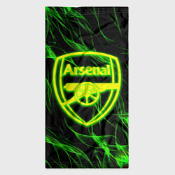 Бандана-труба Arsenal зеленый огонь, цвет: 3D-принт — фото 2