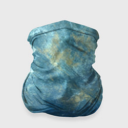 Бандана Абстракция - gold in blue-turquoise color