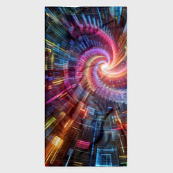 Бандана-труба Fractal neon spiral - ai art fantasy, цвет: 3D-принт — фото 2