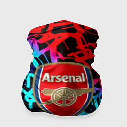 Бандана-труба Arsenal граффити неон, цвет: 3D-принт