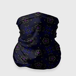 Бандана-труба Темно-синий абстрактный узор с мерцанием, цвет: 3D-принт