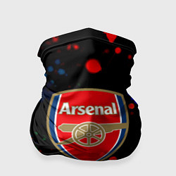 Бандана-труба Arsenal неоновые брызги красок, цвет: 3D-принт