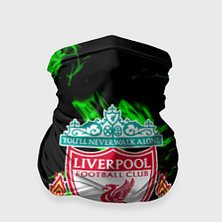 Бандана-труба Liverpool зеленый огонь текстура, цвет: 3D-принт