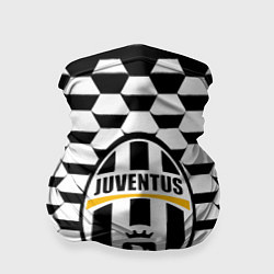 Бандана-труба Juventus геометрия черно белая, цвет: 3D-принт