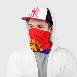 Бандана-труба Манчестер Юнайтед полосы геометрия, цвет: 3D-принт — фото 2