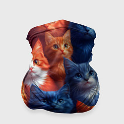 Бандана Разноцветные котики паттерн