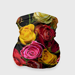 Бандана-труба Ассорти из роз, цвет: 3D-принт