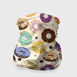 Бандана-труба Пончики, цвет: 3D-принт