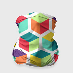 Бандана-труба 3D кубы, цвет: 3D-принт