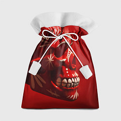 Мешок для подарков Красный череп, цвет: 3D-принт