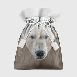 Мешок для подарков Белый медведь цвета 3D-принт — фото 1