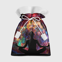 Мешок для подарков Йога - мандала, цвет: 3D-принт