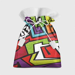Мешок для подарков Цветные граффити, цвет: 3D-принт