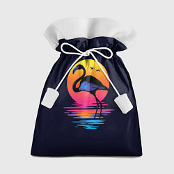 Мешок для подарков Фламинго – дитя заката, цвет: 3D-принт