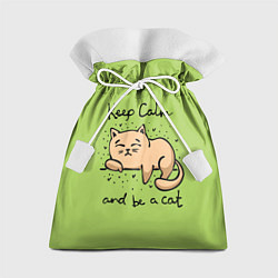 Мешок для подарков Keep Calm and be a cat, цвет: 3D-принт