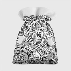 Мешок для подарков Черно-белая этника, цвет: 3D-принт