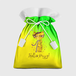 Мешок для подарков Hello, pussy!, цвет: 3D-принт