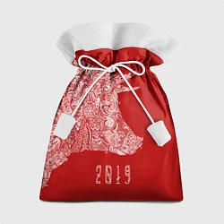 Мешок для подарков Красная свинья 2019, цвет: 3D-принт