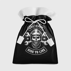 Мешок для подарков Live to ride - ride to live, цвет: 3D-принт