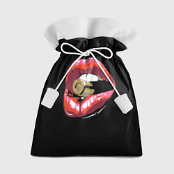 Подарочный мешок Губы с патроном