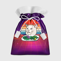 Мешок для подарков Woman yelling at a cat, цвет: 3D-принт