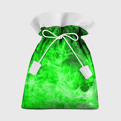 Мешок для подарков ОГОНЬ GREEN NEON, цвет: 3D-принт