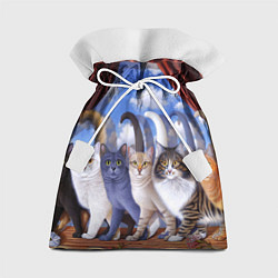 Мешок для подарков Коты, цвет: 3D-принт