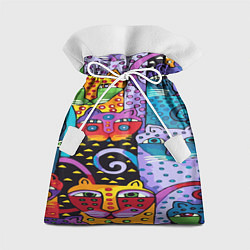 Мешок для подарков КОТЯТА ЖИВОПИСЬ, цвет: 3D-принт