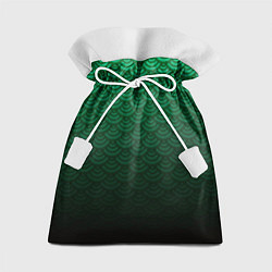 Мешок для подарков Узор зеленая чешуя дракон, цвет: 3D-принт