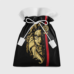 Мешок для подарков Киргизия - золотой лев, цвет: 3D-принт