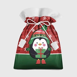 Мешок для подарков Пингвин Новый год, цвет: 3D-принт