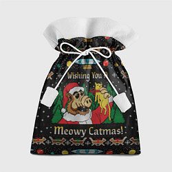 Мешок для подарков Wishing you a meowy catmas, цвет: 3D-принт