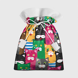 Мешок для подарков Удивленные Коты, цвет: 3D-принт