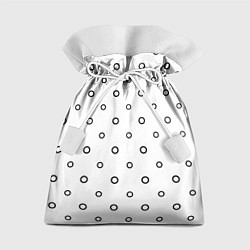 Мешок для подарков Черно-белый узор в горошек, цвет: 3D-принт
