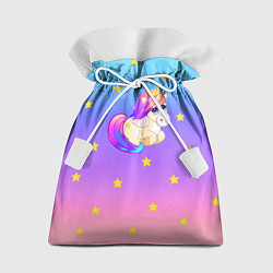 Мешок для подарков Единорог Звездочка, цвет: 3D-принт