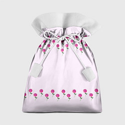 Мешок для подарков Розовые цветы pink flowers, цвет: 3D-принт