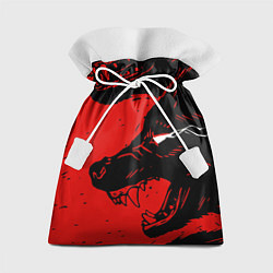 Мешок для подарков Красный волк 3D, цвет: 3D-принт