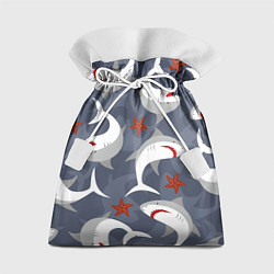 Мешок для подарков Акулы, цвет: 3D-принт