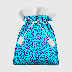 Мешок для подарков Неоновые синие узоры, цвет: 3D-принт