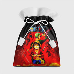 Мешок для подарков Зоро и Луффи в огне One Piece, цвет: 3D-принт