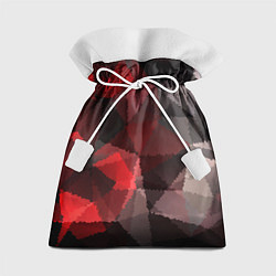Мешок для подарков Серо-красная абстракция, цвет: 3D-принт