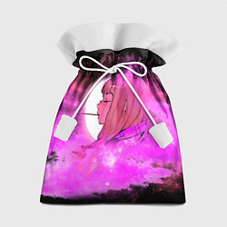Мешок для подарков Аниме Девушка Розовый Космос, цвет: 3D-принт
