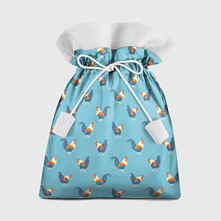 Мешок для подарков Петушки паттерн, цвет: 3D-принт