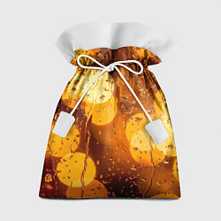 Мешок для подарков Дождик золотой, цвет: 3D-принт