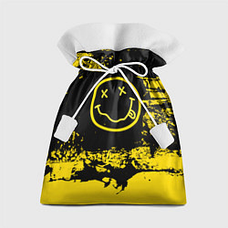 Мешок для подарков Нирвана Гранж Nirvana Smile, цвет: 3D-принт