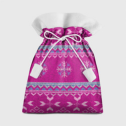 Мешок для подарков Свитер со снежинками, цвет: 3D-принт
